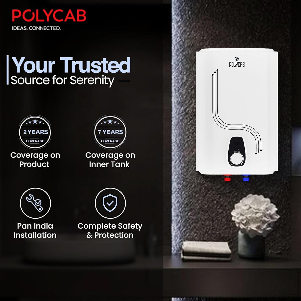 Polycab Regalia 25 Litre Storage Water Heater Geyser | White