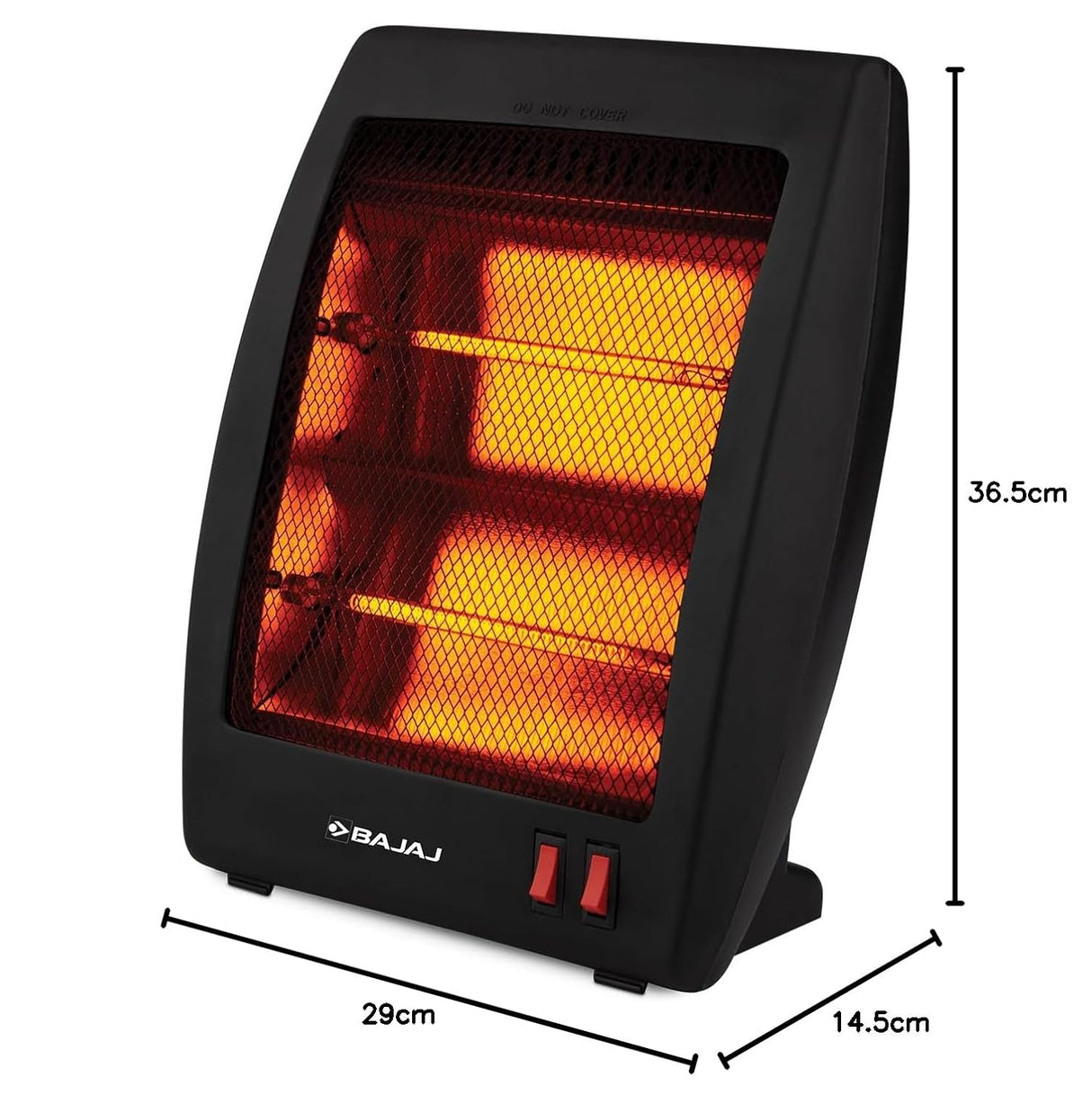 Bajaj Electric RH2C Carbon 800 Watts Room Heater (Black)