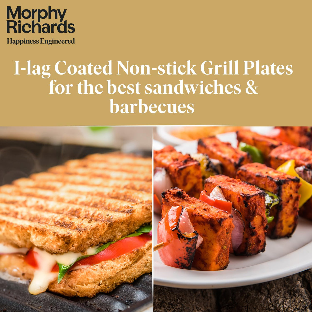 Morphy Richards Imperio Series Sandwich Maker 72 Contact Grill 1500 Watts (Black)