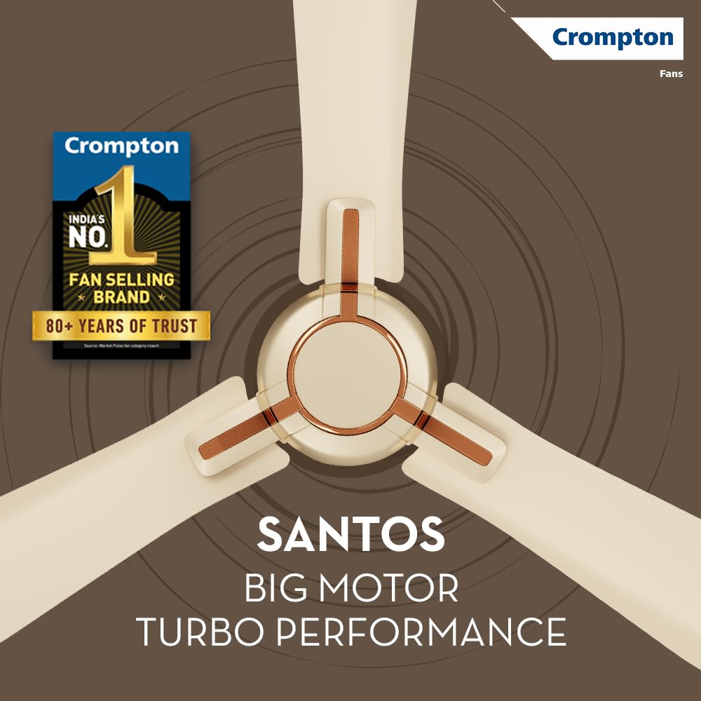 Crompton High Speed Santos Anti-dust 1200mm Ceiling Fan (Husky Gold)