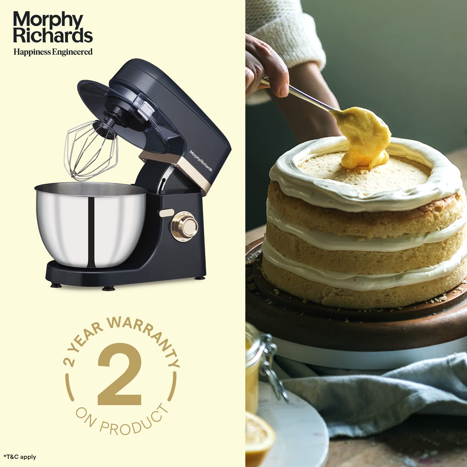 Morphy Richards Melange 800W Stand Mixer (Navy Blue)