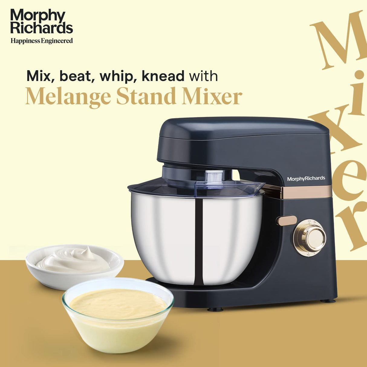 Morphy Richards Melange 800W Stand Mixer (Navy Blue)