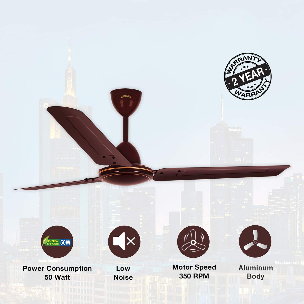 RR Signature Star 45 1200mm Ceiling fan (Brown)