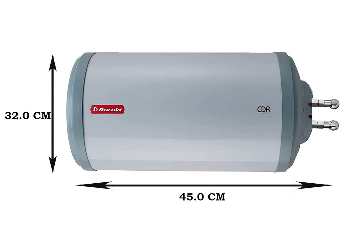 RACOLD CDR DLX 10 LITRE HORIZONTAL WATER GEYSER ( White)