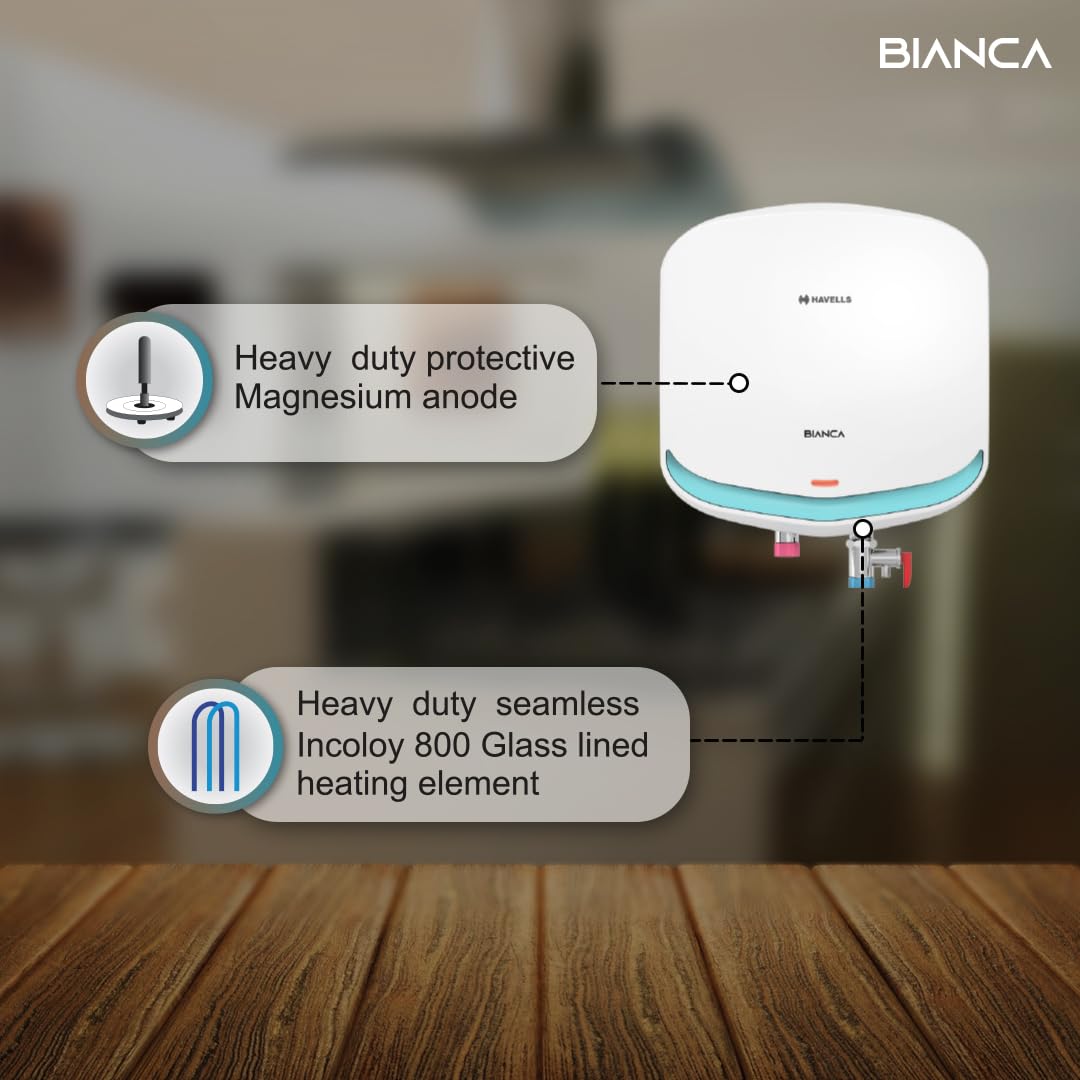 Havells Bianca 3-Litre Instant Water Geyser (White Blue)