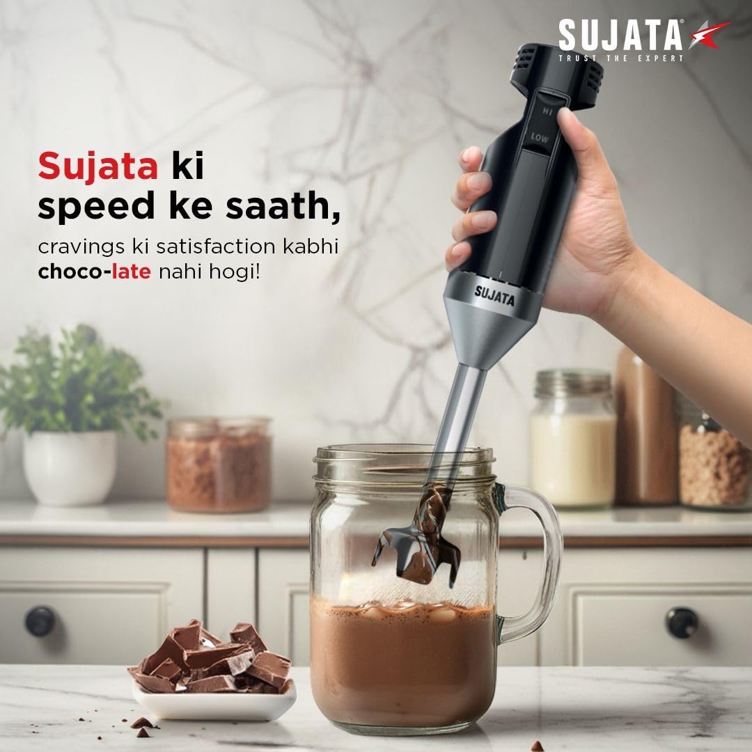 Sujata Blendcraft Hand Blender 180 Watts (Black)