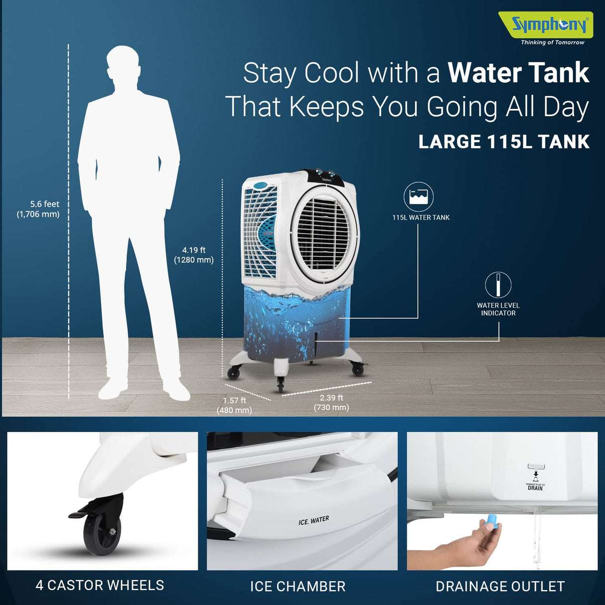 Symphony Sumo 115XL Desert Air Cooler (White)