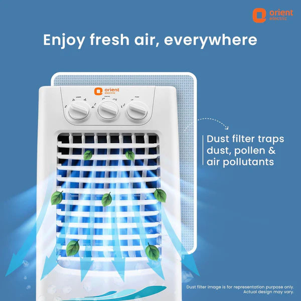 This Orient electric cooler has dust filter traps dust, pollen and air pollutants.
