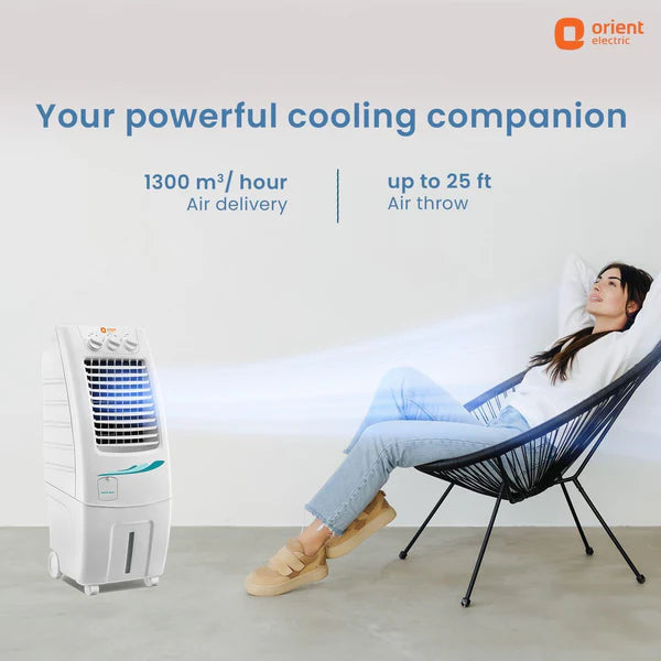 Orient Electric Super cool 30L has powerful cooling with 1300m3/hour air delivery and upto 5ft air throw