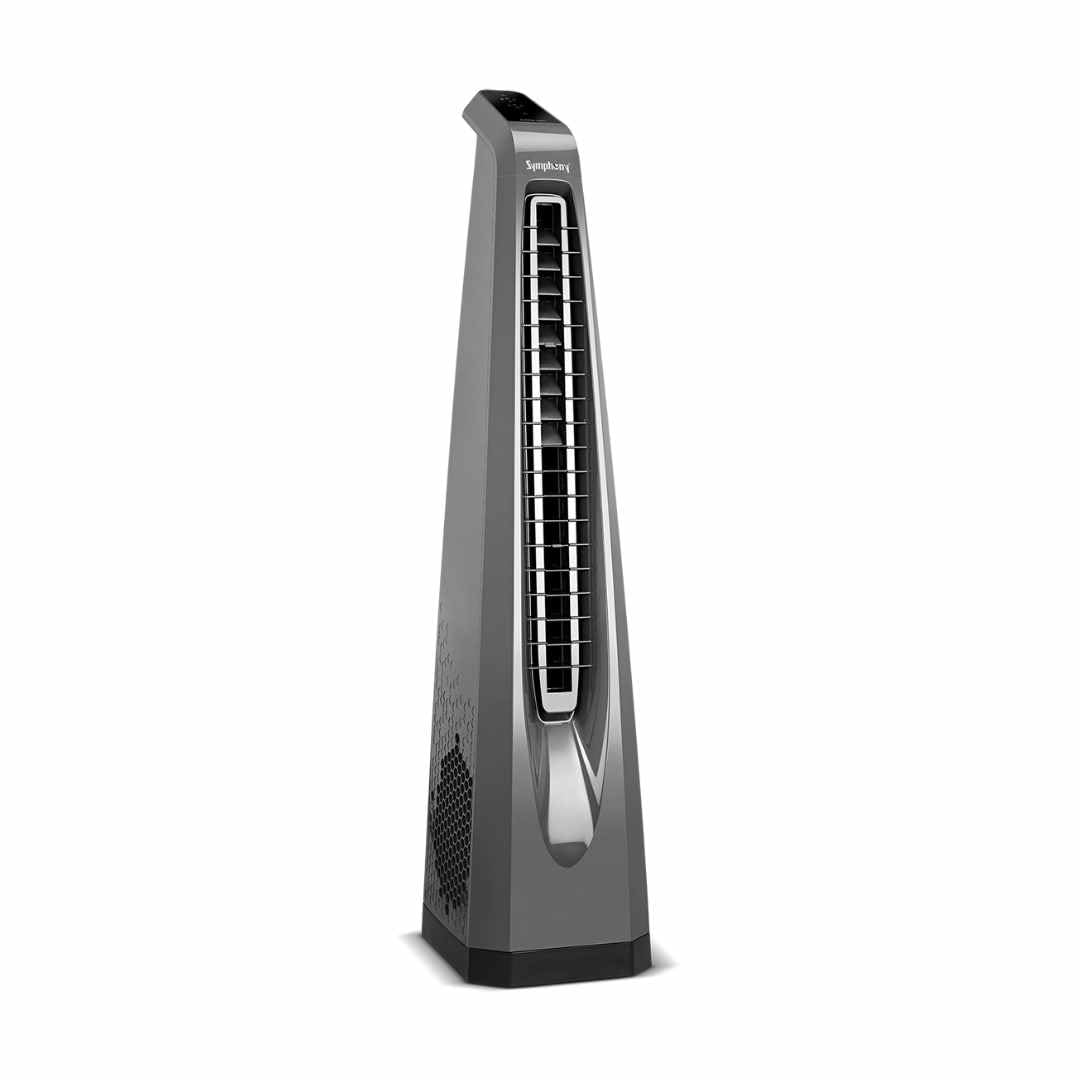 Symphony Surround-i High Speed Bladeless Tower Fan with Remote (Grey)