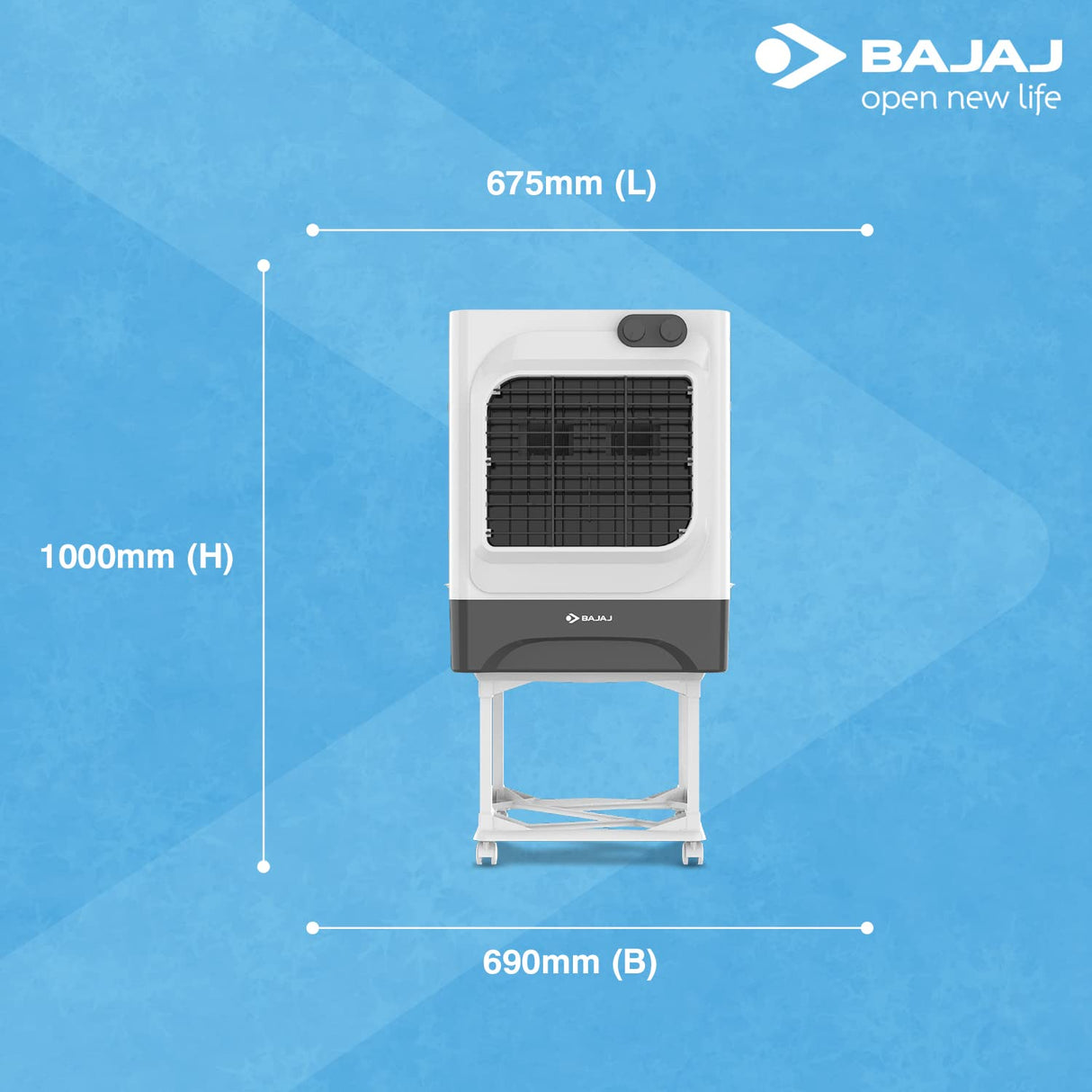 Bajaj MDB 60L Desert Air Cooler with Typhoon Blower Technology White