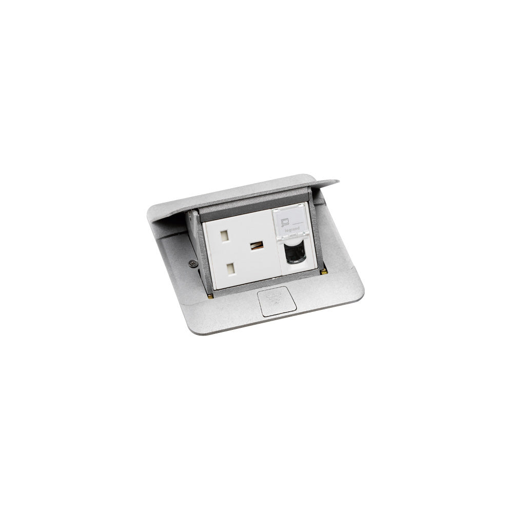Legrand Popupb Box 3 Module Matt Aluminium Finish 054010