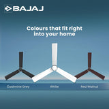 Bajaj Classico Sleek Plus 5S 1200mm Bldc Ceiling Fan (Red Walnut)