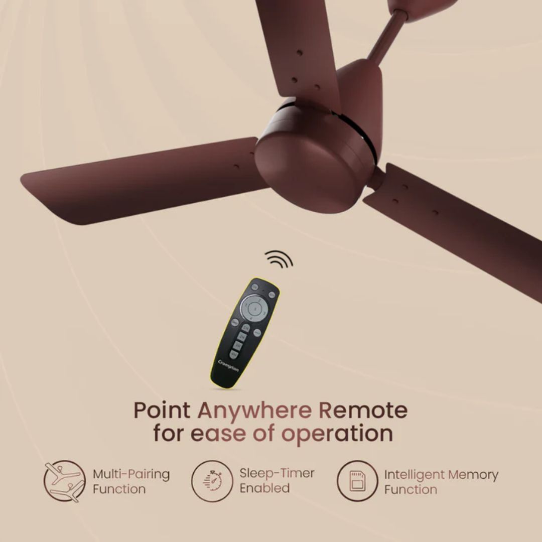 Crompton Energion Cookie 1200mm Ceiling Fan (Brown)