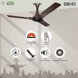 RR Signature SOHO BLDC 1200mm Ceiling Fan (Ale Brown)