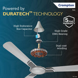 Crompton Premion Avancer Swirl 1200mm Ceiling Fan (Shadow Grey)