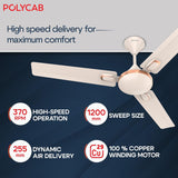 Polycab Aereo Prime 1200mm Ceiling Fan (Beige Rosegold)