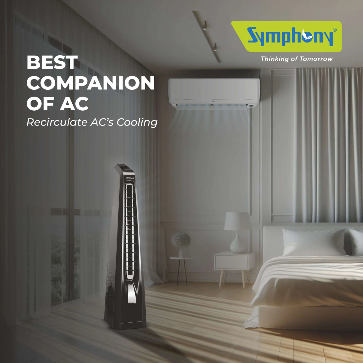 Symphony Surround B (BLDC) Tower Fan - Black