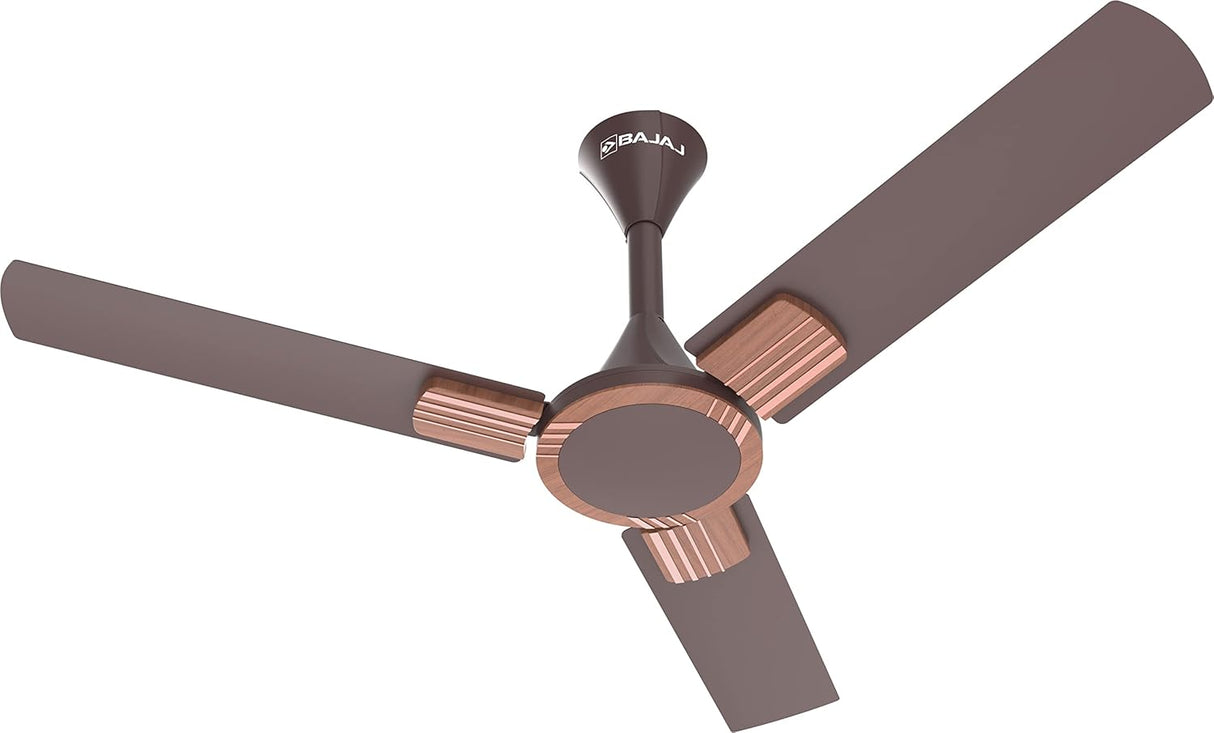 Bajaj Artisan 12S2 1200mm BEE-2 Star Energy Efficient Ceiling Fan (Dark Walnut and Wood)