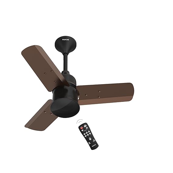 Polycab Silencio Mini BLDC 600mm Ceiling Fan with Remote (Pearl Brown)