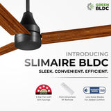 RR Signature Slimaire BLDC Ceiling Fan with Remote (Mahogany)