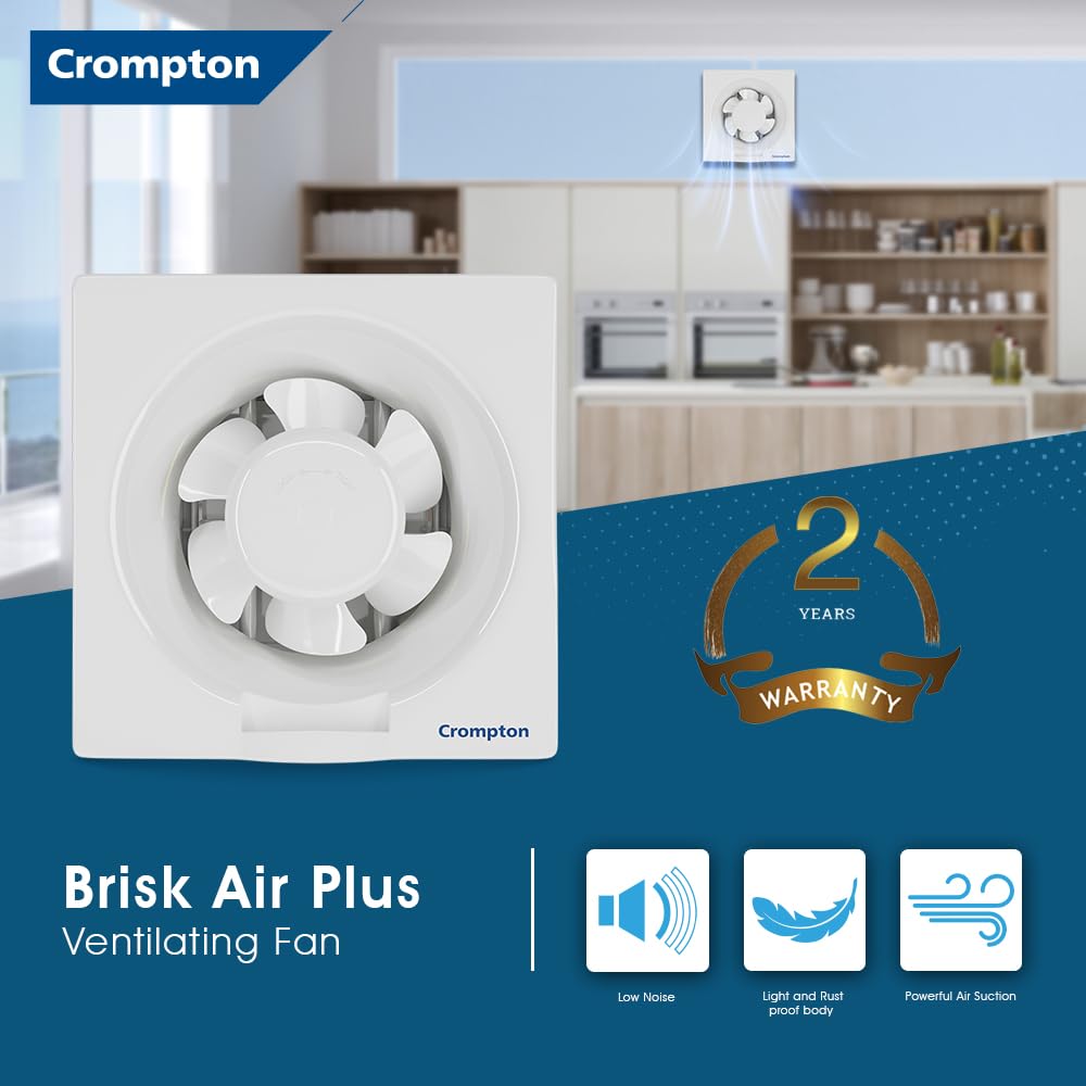 Crompton Brisk Air Plus 150mm (White)