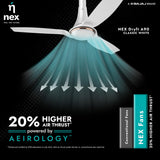 Nnex by Bajaj Dryft A90 1200mm Premium Ceiling Fan (Classic White)