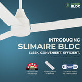 RR Signature Slimaire BLDC Ceiling Fan with Remote (Alice White)