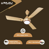 Bajaj Ventus EE 1200 Mm 1 Star Rated Energy Efficient Ceiling Fan (Mystic Gold)