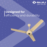 Bajaj Energos26 1200mm Silent BLDC Ceiling Fan (Base Ivory)