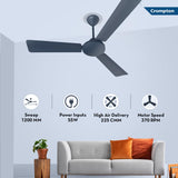 Crompton Jura Prime 1200 mm Ceiling Fan (Denim Blue)