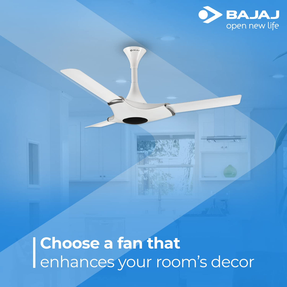 Bajaj Esperanza 1200mm 4 Star Energy Efficient Ceiling Fan (Glossy White)