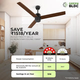 RR Signature Bonsai  BLDC Ceiling Fan with remote (Mahogany)