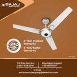 Bajaj Energion 1200 mm Bldc Ceiling Fan (White Chrome)