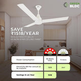 RR Signature Slimaire BLDC Ceiling Fan with Remote (Alice White)