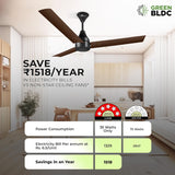 RR Signature Slimaire BLDC Ceiling Fan with Remote (Ale Brown)