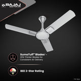 Bajaj Artisan 12S2 1200mm BEE-2 Star Energy Efficient Ceiling Fan (Sparkle White)