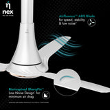 Nnex by Bajaj Dryft A90 1200mm Premium Ceiling Fan (Classic White)