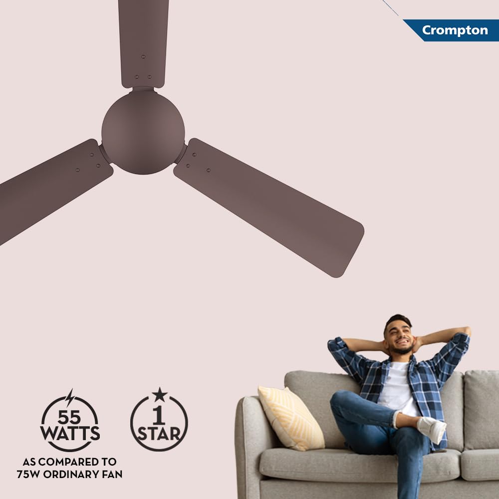 Crompton Jura Prime 1200 mm Ceiling Fan (Irish Coffee)