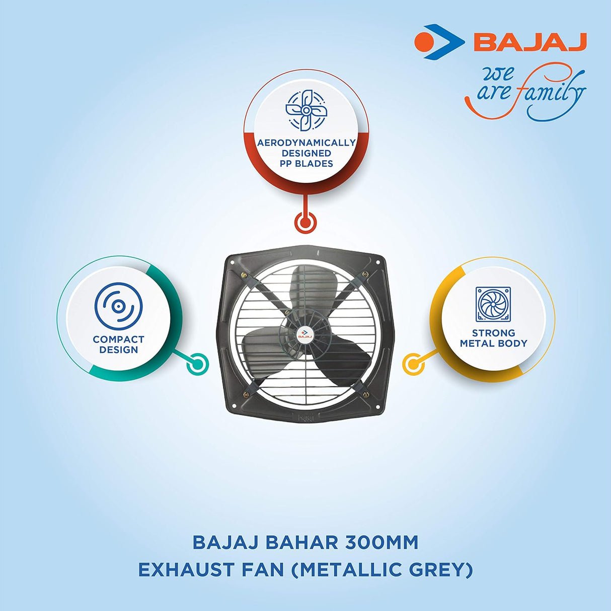 Bajaj Bahar 300mm Exhaust fan (Metallic Grey)