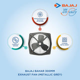 Bajaj Bahar 300mm Exhaust fan (Metallic Grey)