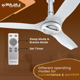 Bajaj Arioso Luxe 1200mm Bldc Ceiling Fans (White & Silver)