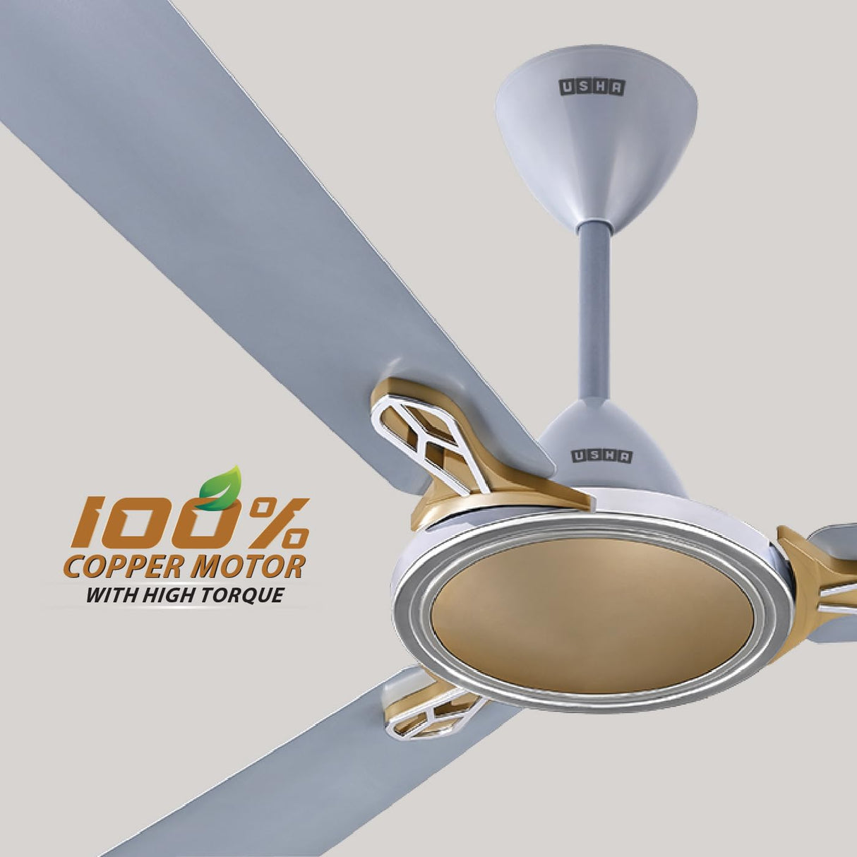 USHA Striker Neo 1200mm Energy Saving High Speed Ceiling Fan (Grey Brown)