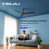 Bajaj Classico Sleek Plus 5S 1200mm Bldc Ceiling Fan (Red Walnut)