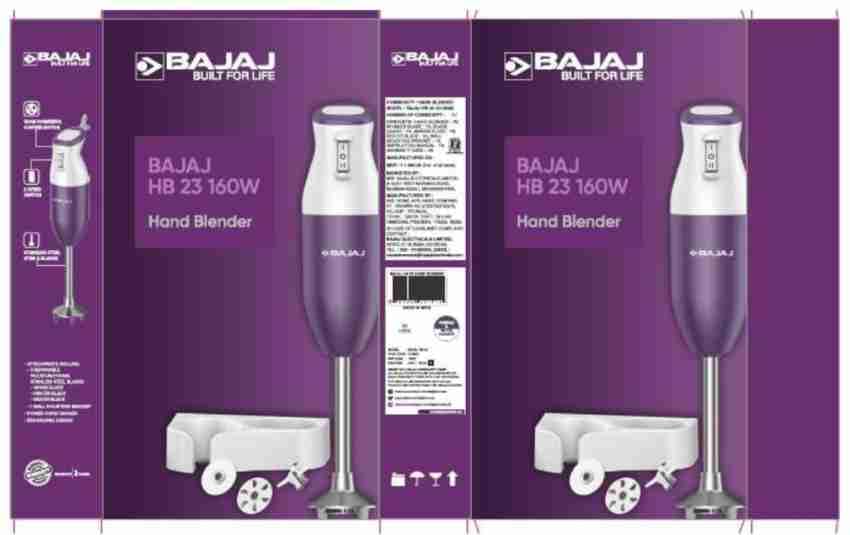 Bajaj HB 23 160W Hand Blender (Purple,White)