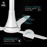 Nnex by Bajaj Dryft A90 Bldc 1200mm Premium Ceiling Fan (White)