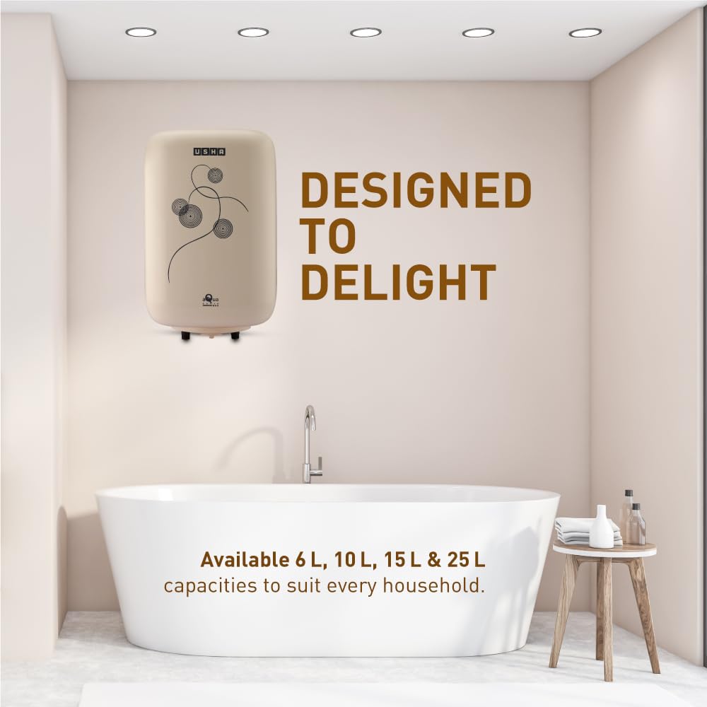 Usha Aquagenie Neo 10 Litre Storage Water Heater (Ivory)