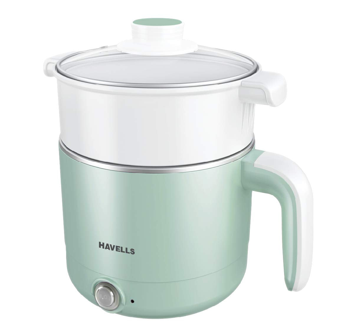 Havells Capture 1.2 L Multi-Cook Electric Kettle with Steamer 650W (Green)