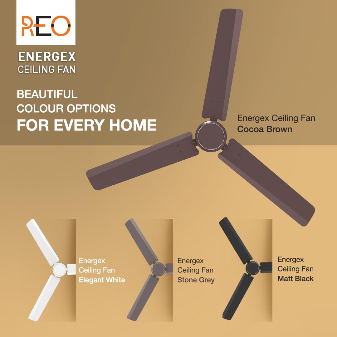 Havells REO Energex BLDC 1200MM Ceiling Fan (Cocoa Brown)