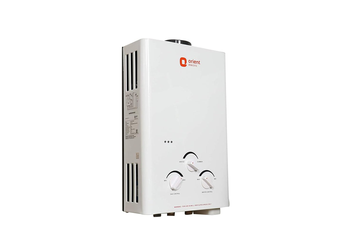 Orient Electric Vento Neo 5-Litre Gas Water Heater (LPG, White)